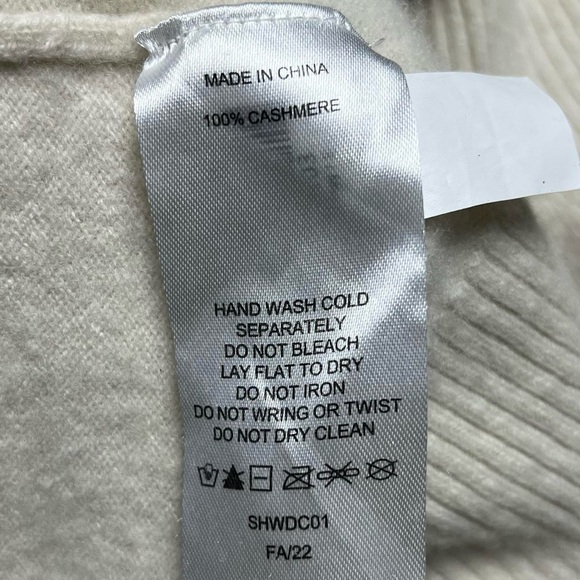 Quince Mongolian Cashmere Polo Sweater in Ivory Women’s Size Small - Picture 4 of 6